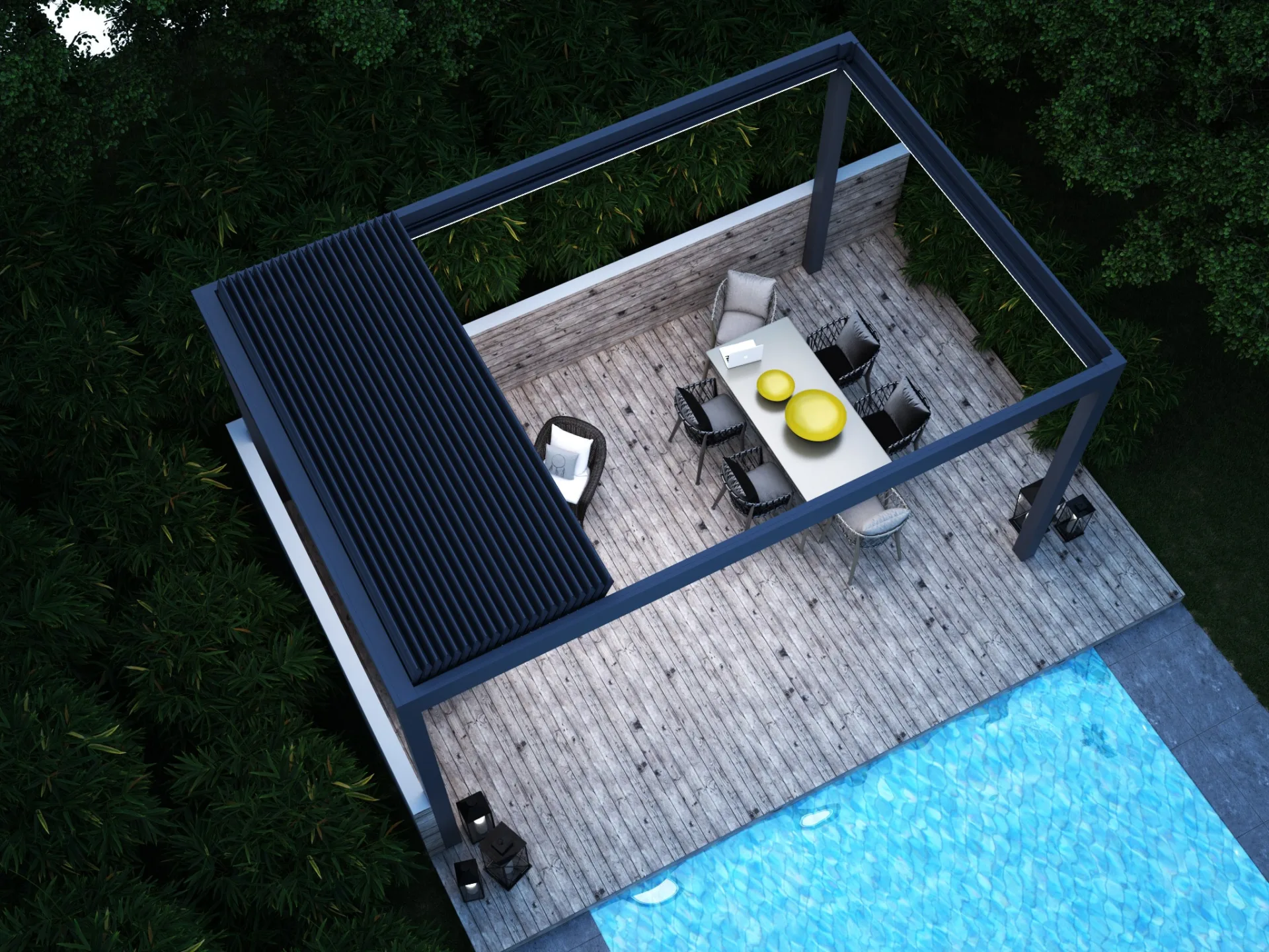 Louvred Roofs & Pergolas installed