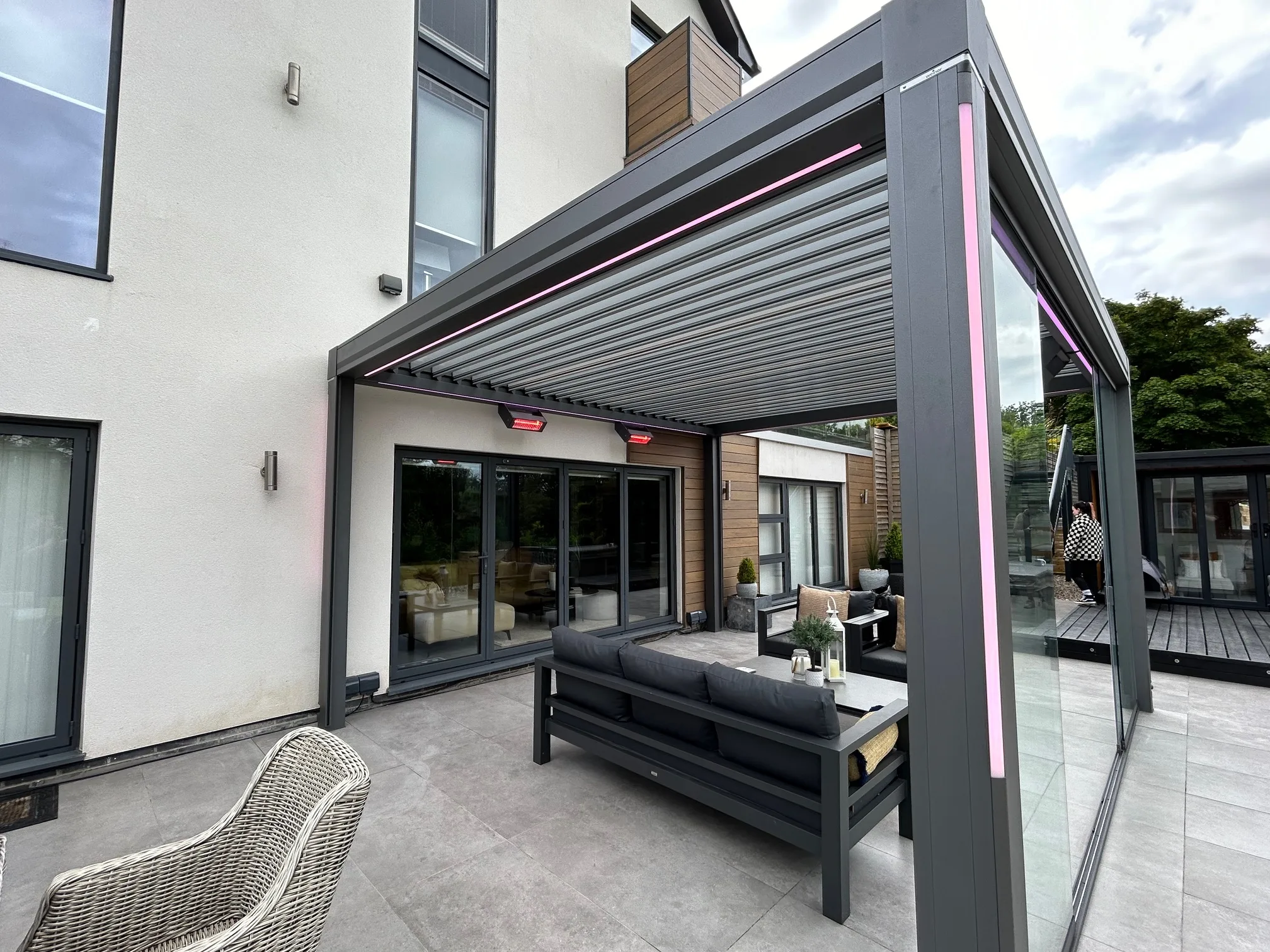 Solar Sunshades outdoor shading installation